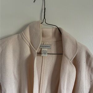 Banana Republic Soft Beige 100% Lane Wool Trench Jacket